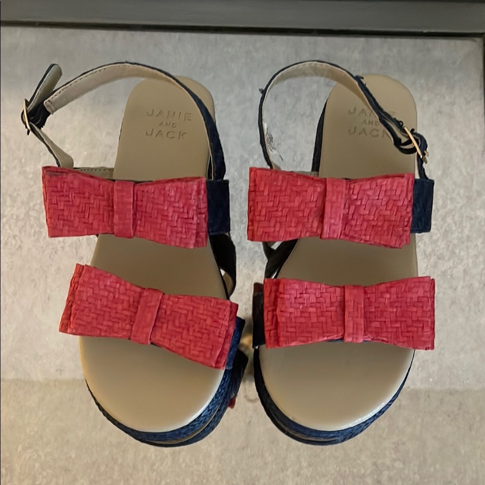 Janie and Jack Sandals with Red Bows